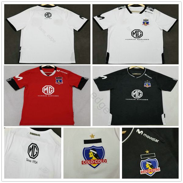 

19 20 colo colo soccer jerseys third away custom 2020 club social colo-colo home white soccer shirt away black camiseta football uniform, Black;yellow