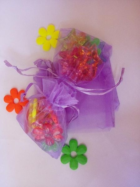 

500pcs 7*9 light purple gift bags for jewelry/wedding/christmas organza bags with handles package display drawstring yarn bag