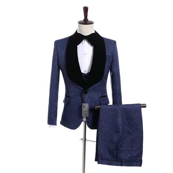 

classic shawl lapel tuxedos groom wedding men suits mens wedding suits tuxedo costumes de smoking pour hommes men(jacket+pants+tie+vest) 108, Black;gray