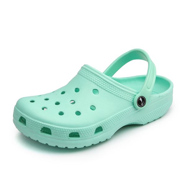 

2020 summer ladies beach green women sandals crocse shoes eva lightweight flat sandles colorful shoe sandalias, Black