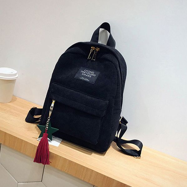 

2019woman mini simple corduroy backpacks campus style pure color leisure backpacks fashion women backpack purse 0425