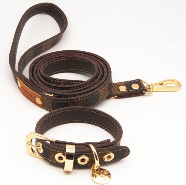 

pattern series pet collar leather traction rope suit walking dog artifact