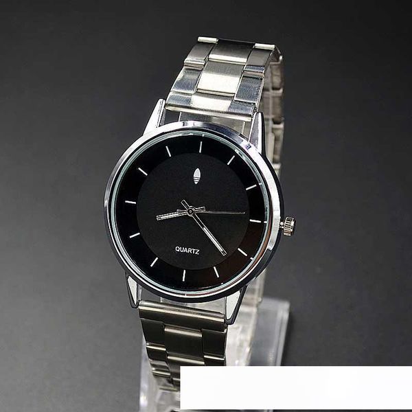 

casual ad clover women men's 3 leaves leaf style dial silver metal steel band analog quartz watch with small logo, Slivery;brown