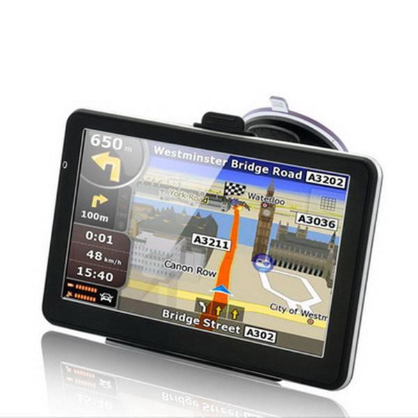

7 inch gps navigator satellite navigator 128mb+4gb multimedia player for truck car lorry north america/european maps gps tracker