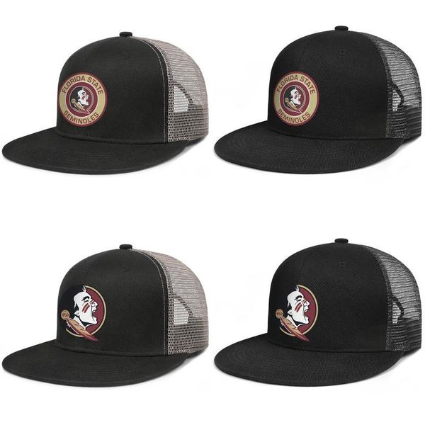 

штата флорида семинолы логотип круглый мужские и женщин сетки бейсбольная кепка хип-стили великобритании hopflat brimhats основной логотип к, Blue;gray