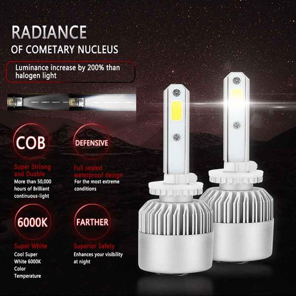 

2pcs car styling 880 881 h27 led headlight replacement hid fog lamp