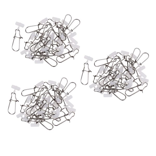 

60pcs duo lock snap swivel fishing sinker slider fishing lure line connector