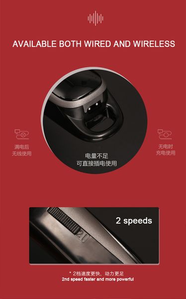 

kemei rechargeable electric hair trimmer km-1929 powerful electric hair clipper led display oil head haircut cordless barber trimmers vnwtn