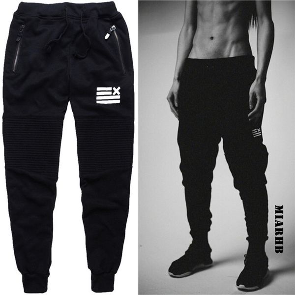 

sunloose sports pants man 2019 new pantalon hombre long casual sport pants men pantalon homme elastic waist 3l30, Black