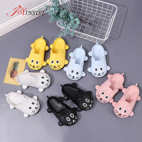 

eva slippers for babs kids summer cartoon animal shape flats toddler boy girls mouse clogs children sandals non-slip comfortable, Black;grey