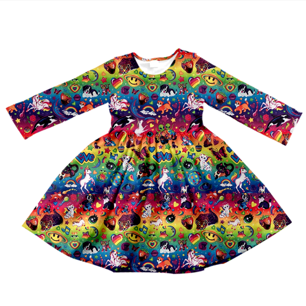 

new year 2020 dress, enlarged skirt and waist design, multi-color lisa, cute clothes, Red;yellow