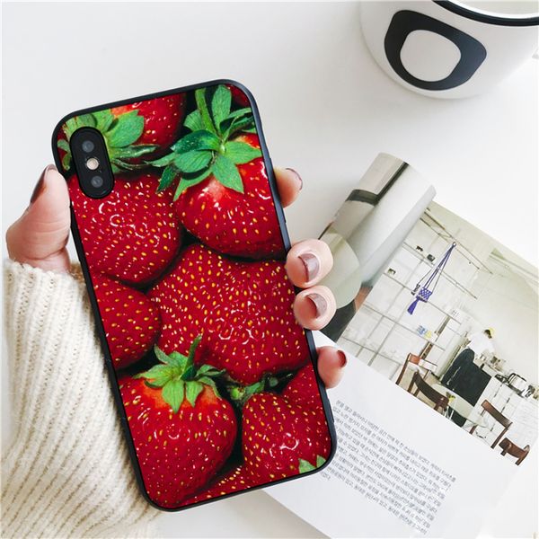 

fundas luxury fresh strawberry fruit крышка для iphone 11 pro xs max хг чехол для iphone 8 7 6s plus 5s se 5 case мягкий силиконовый чехол