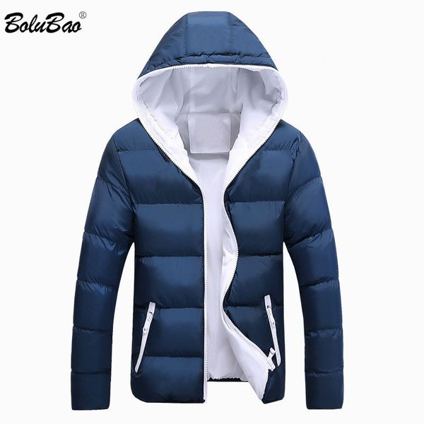 

bolubao fashion brand men parkas coats winter new men's simple solid color parka coat casual wild male hooded parkas coat, Tan;black