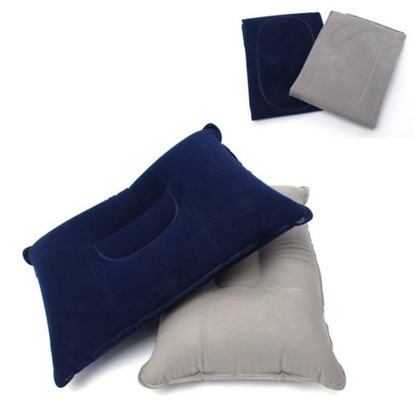 

inflatable pillow comfortable outdoor travel camping home sleeping self-inflating portable pillow pvc flocking fleece
