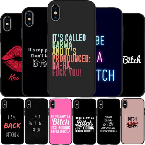 

i'm not always a bitch soft silicone tpu black phone case for iphone 5 5s se 6 6plus 7 8 plus x xs xr xs max 11 pro max