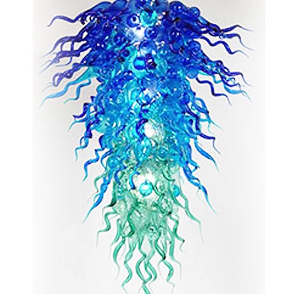

blue and green modern chandeliers l lobby big hand blown glass murano pendant lamps