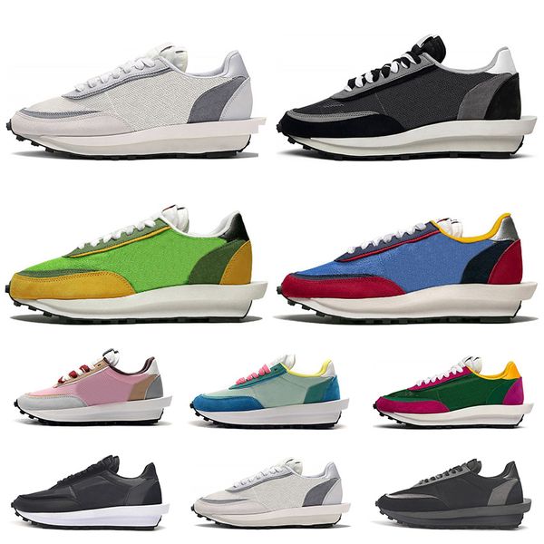 

sacai ld waffle ldwaffle daybreak running shoes for men women black white grey pine green gusto mens trainers fashion sports sneakers