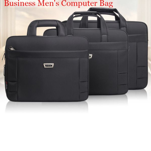

business bags waterproof classic men's shoulder work handbag men briefcase lapbag bolsa feminina oxford cloth