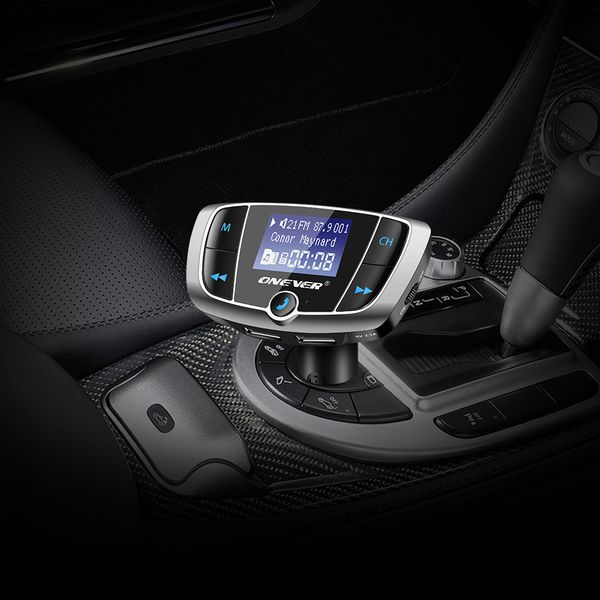 

bluetooth fm transmitter dc 12-24v wireless radio adapter fm modulator car kit u disk music play 3.4a dual usb car charger