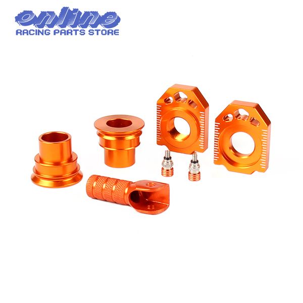 

cnc rear chain adjuster axle block sets for sx sx-f xc xc-f 125 250 350 450 530 motorcycle dirt bike motocross off road