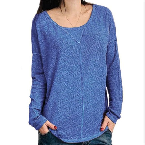 

pullover plus size autumn spring long sleeve t-shirt female tshirts harajuku t shirt, White