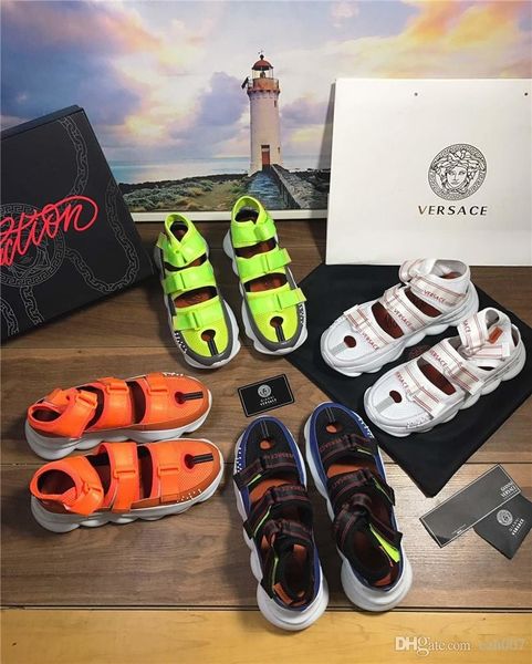 

original men women summer sandals black white red anti-slipping quick-drying outdoor slippers soft water shoe size 35-46