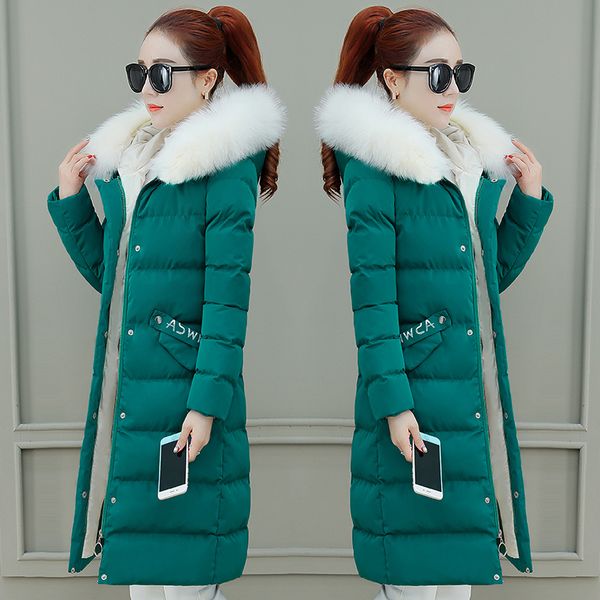 

толстые теплый зимы женщин пальто хлопок padded с капюшоном outwear куртка сыпучие длинные твердая женщины вниз ветровки g784, Tan;black
