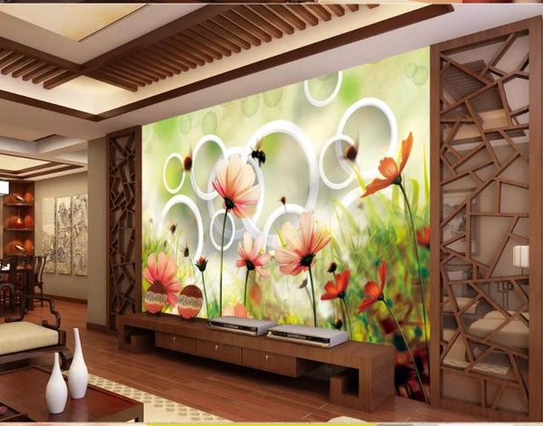 

hd fashion image wall hand-painted romantic warm modern wallpaper for living room