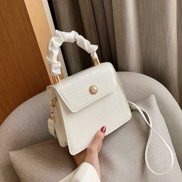 

tote bags pearl design mini stone pu leather crossbody shoulder bags for women 2020 chain design luxury hand bag female travel