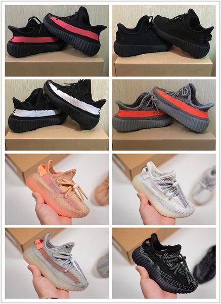 

designer- brand kids shoes baby static true form clay kanye west running trainers butter semi zebra children boy girl beluga 2.0 sneakers, Black