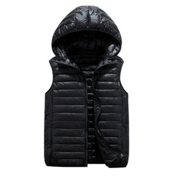 

new lovers' outfit jacket sleeveless veste winter fashion casual coats male hooded men's vest slim wa, Black;white