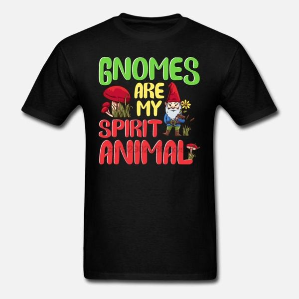 

men's t-shirts men t shirt funny gnomes are my spirit animal cute gnome tshirts women, White;black