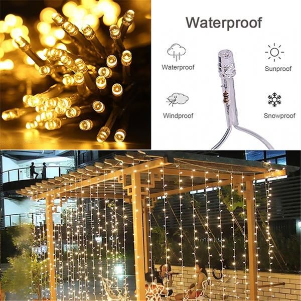 

9m x 3m 900 led christmas lights waterproof outdoor decoration curtain string light romantic wedding twinkle lights for bedroom us stock