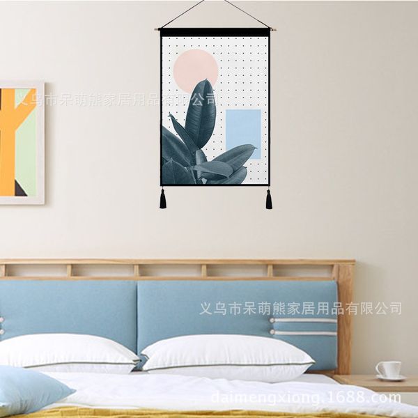 

wall tapestry green plants hanging cloth background cloth occlusion decoration painting tapestry mural painting concise modern paintings