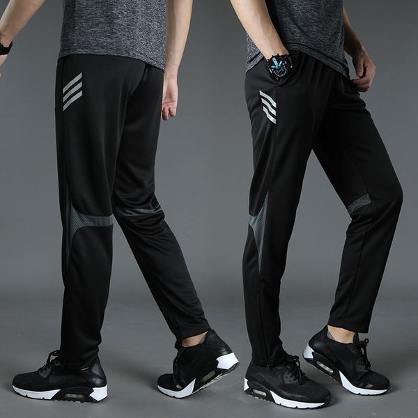 

спорт бег бег тренировочные брюки мужчины тонкий футбол брюки дышащий баскетбол gym фитнес обучение леггинсы брюки, Black;blue