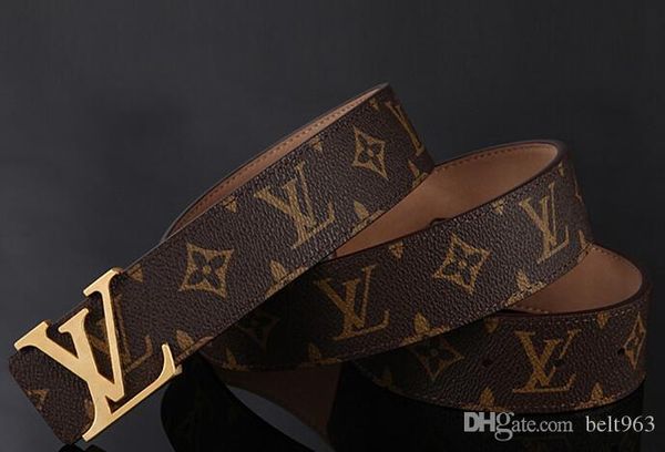 

wholesale belt genuine leather belt automatic buckle designer belts men women new mens belts letters belt 023, Black;brown