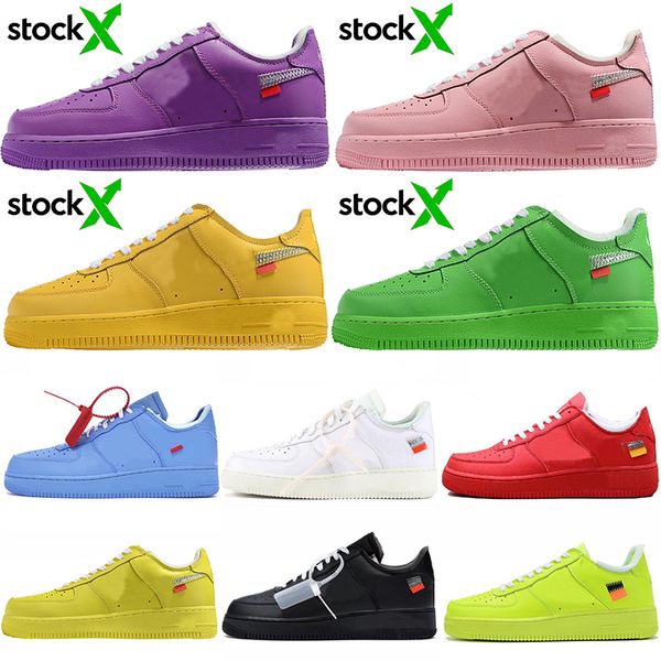 

wholesale 2020 stock x dunk one 1 women running shoes flyine leather white low mca university blue green off men skateboarding 36-45