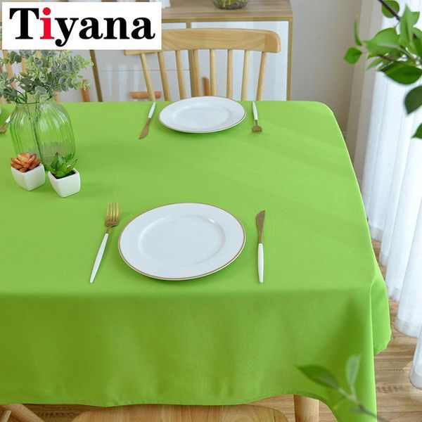 

tiyana quality solid tablecloth cover white green washable coffee dinner table cloth for wedding banquet decor jk330y y200421