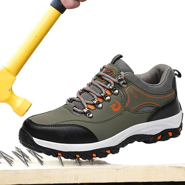 

safety shoes, men's smash-proof, puncture, deodorant, fashion, sports shoes, wear-resistant protective men's work shoes, Black