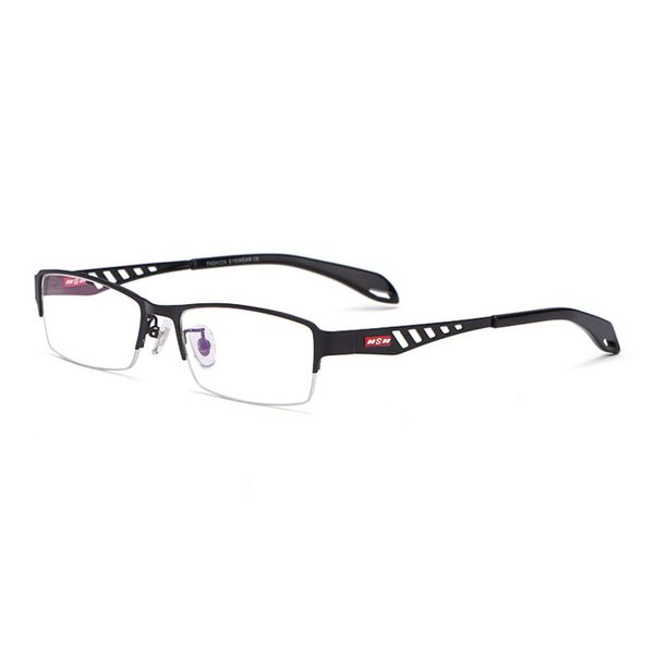 

reven jate xs505 half rim eyeglasses frame optical prescription semi-rim glasses frame for men's eyewear male armacao oculos, Black