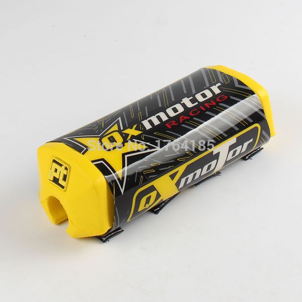 

yellow motorcycle dirt pit bike motorcycle qx logo square handle pad chest protection crossbar portecter