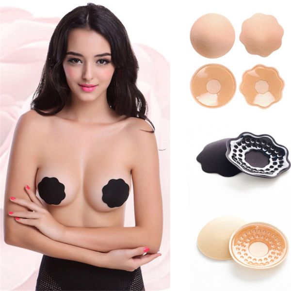 

women strapless bra silicone underwear self adhesive invisible push up breathable comfort reusable sports lingerie femme, White;black