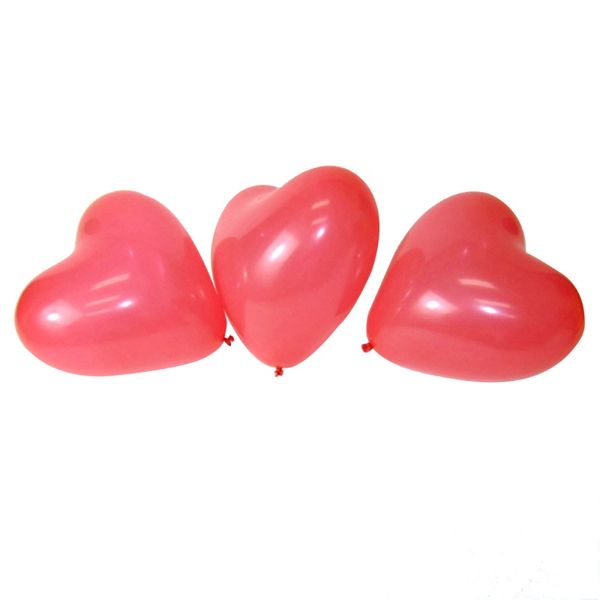 

100 pcs 12" red heart love latex balloons wedding birthday party valentine's day