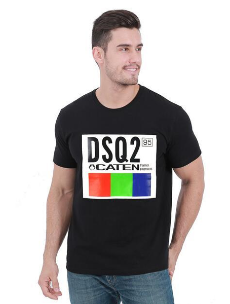 

новый 20ss высокое качество d2 мужская рубашка печати тройники с коротким рукавом m-3xl одежда dsquared2 футболка mend144#, Black;red