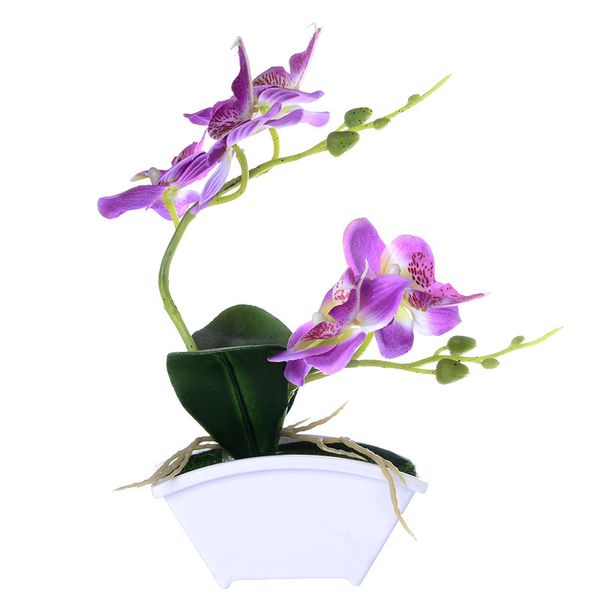 

hot 1 шт искусственных цветов phalaenopsis бонсай бабочка orchid растения общего цветочное для дома свадебного nds66