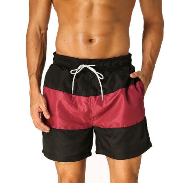 

mens beach loose pants waterproof breathable sport shorts straight 4 colors casual seaside vacation shorts male clothing, White;black