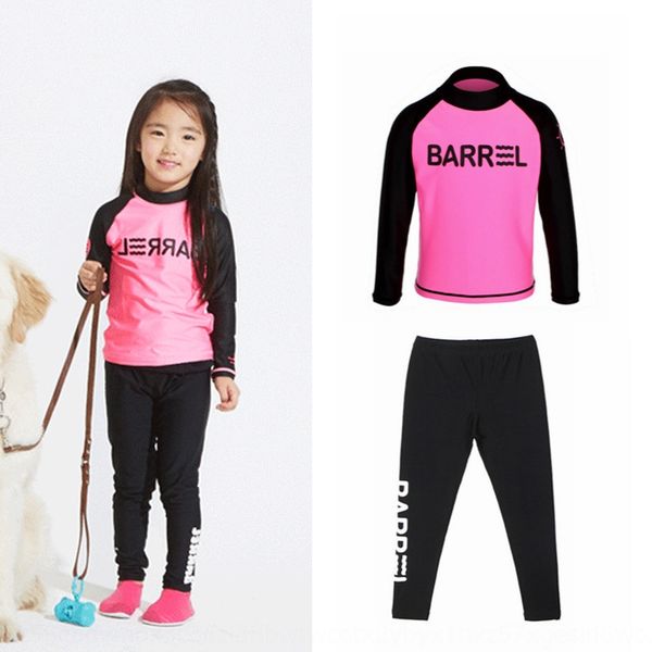 

children's swim warm diving children's warm swimming diving sunscreen surfing suit split waterproof mother suit, White;black