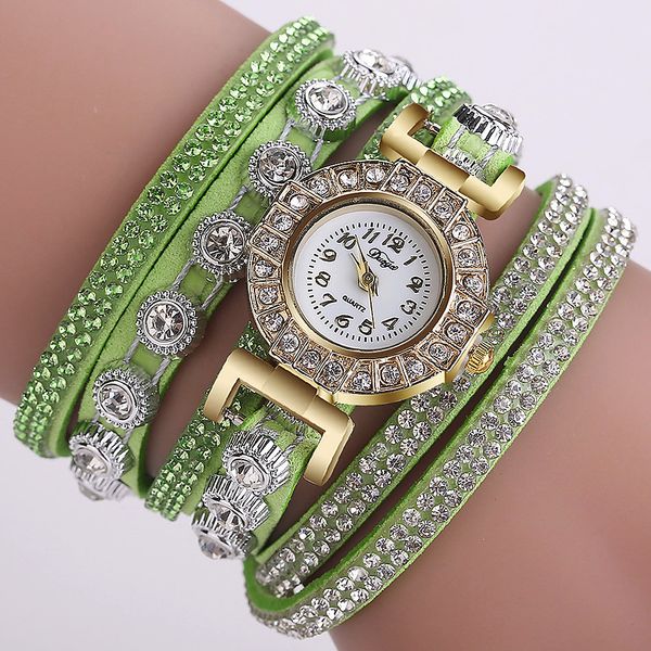 

2018 women fashion casual analog quartz women rhinestone watch bracelet watch dp hipping & wholesale #d, Slivery;brown