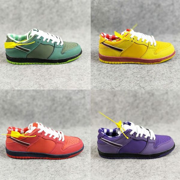 

4 colors dunk sb low pro og x concepts green lobster purple yellow red lobster 313170-661 mens sneakrs sports running shoes size 40-45