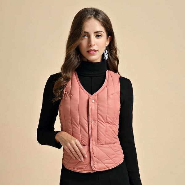 

горячая продажа 2017 моды зима женщина жилет женского ultralight хлопок жилет тонких куртки осень зима пальто без рукавов, Black;white